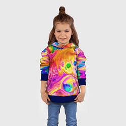 Толстовка-худи детская TIE DYE, цвет: 3D-синий — фото 2