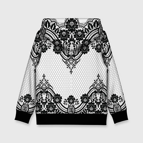 Детская толстовка Кружева / 3D-Черный – фото 2
