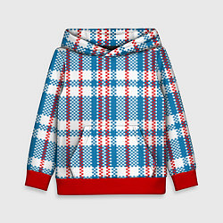 Толстовка-худи детская Текстура Сумка Челнока, цвет: 3D-красный