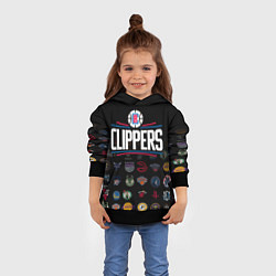 Толстовка-худи детская Los Angeles Clippers 2, цвет: 3D-черный — фото 2
