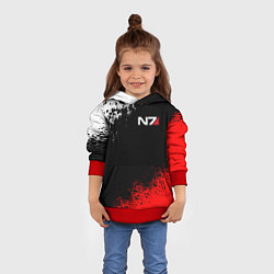 Толстовка-худи детская MASS EFFECT N7, цвет: 3D-красный — фото 2