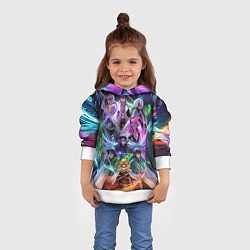 Толстовка-худи детская KIMETSU NO YAIBA, цвет: 3D-белый — фото 2