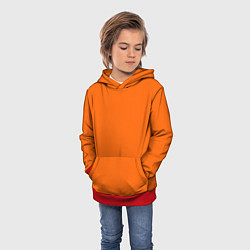 Толстовка-худи детская Цвет апельсиновая корка, цвет: 3D-красный — фото 2