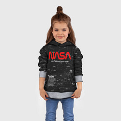 Толстовка-худи детская NASA, цвет: 3D-меланж — фото 2