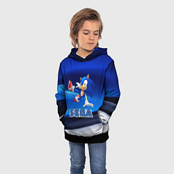 Толстовка-худи детская SONIC, цвет: 3D-черный — фото 2