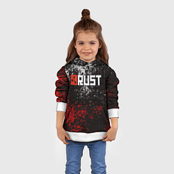 Толстовка-худи детская RUST, цвет: 3D-белый — фото 2