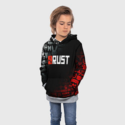Толстовка-худи детская RUST, цвет: 3D-меланж — фото 2
