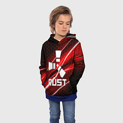 Толстовка-худи детская RUST, цвет: 3D-синий — фото 2