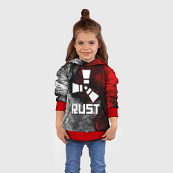 Толстовка-худи детская RUST, цвет: 3D-красный — фото 2
