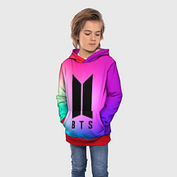 Толстовка-худи детская BTS, цвет: 3D-красный — фото 2