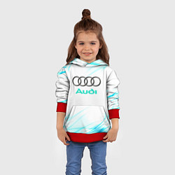 Толстовка-худи детская Audi, цвет: 3D-красный — фото 2