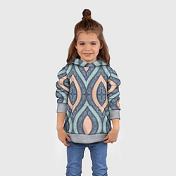 Толстовка-худи детская Восточный орнамент, цвет: 3D-меланж — фото 2