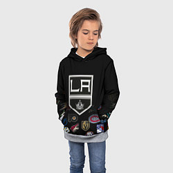 Толстовка-худи детская NHL Los Angeles Kings, цвет: 3D-меланж — фото 2