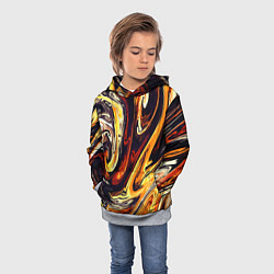 Толстовка-худи детская Красочный Хаос, цвет: 3D-меланж — фото 2
