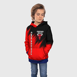 Толстовка-худи детская CHICAGO BULLS, цвет: 3D-синий — фото 2