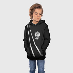Толстовка-худи детская Россия, цвет: 3D-черный — фото 2