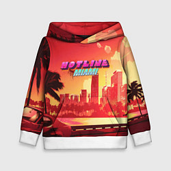 Толстовка-худи детская HOTLINE MIAMI, цвет: 3D-белый