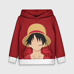 Толстовка-худи детская Luffy, цвет: 3D-белый