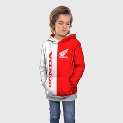 Толстовка-худи детская HONDA, цвет: 3D-меланж — фото 2