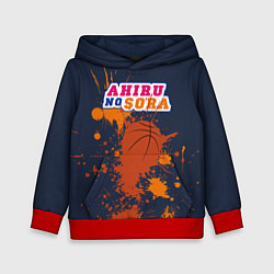 Толстовка-худи детская Ahiru no Sora, цвет: 3D-красный