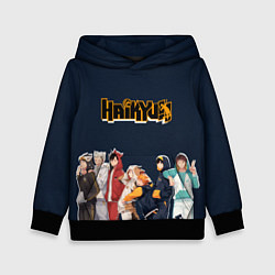 Толстовка-худи детская Haikyuu, цвет: 3D-черный