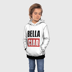 Толстовка-худи детская Bella Ciao, цвет: 3D-черный — фото 2