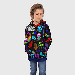Толстовка-худи детская 6IX9INE, цвет: 3D-синий — фото 2