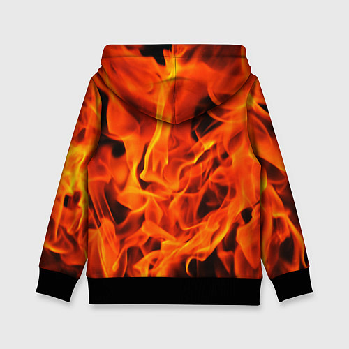 Детская толстовка ОГОНЬ / 3D-Черный – фото 2