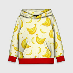 Толстовка-худи детская Банана, цвет: 3D-красный