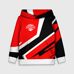 Толстовка-худи детская Russia, цвет: 3D-белый