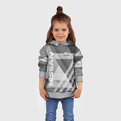 Толстовка-худи детская NISSAN, цвет: 3D-меланж — фото 2