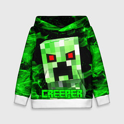 Толстовка-худи детская MINECRAFT CREEPER, цвет: 3D-белый