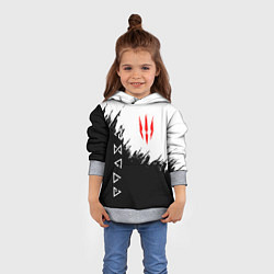 Толстовка-худи детская The Witcher, цвет: 3D-меланж — фото 2