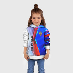 Толстовка-худи детская RUSSIA SPORT, цвет: 3D-белый — фото 2