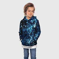 Толстовка-худи детская Абстракция жидкость, цвет: 3D-белый — фото 2