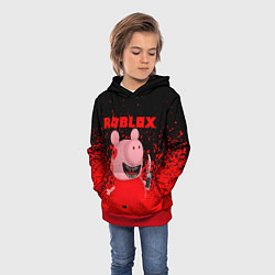 Толстовка-худи детская Roblox Piggy, цвет: 3D-красный — фото 2