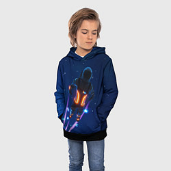 Толстовка-худи детская Dark Voyager, цвет: 3D-черный — фото 2