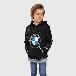 Толстовка-худи детская BMW, цвет: 3D-меланж — фото 2