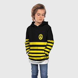 Толстовка-худи детская BORUSSIA, цвет: 3D-белый — фото 2