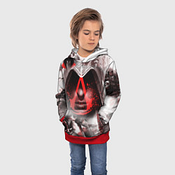 Толстовка-худи детская ASSASSINS CREED, цвет: 3D-красный — фото 2
