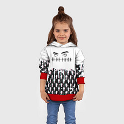 Толстовка-худи детская BILLIE EILISH GLITCH, цвет: 3D-красный — фото 2