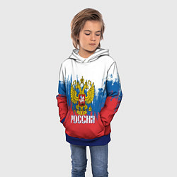 Толстовка-худи детская РОССИЯ ТРИКОЛОР, цвет: 3D-синий — фото 2