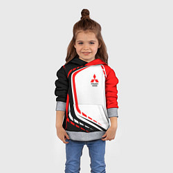 Толстовка-худи детская Mitsubishi EVO Uniform, цвет: 3D-меланж — фото 2
