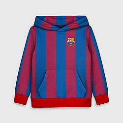Толстовка-худи детская FC Barcelona 2021, цвет: 3D-красный