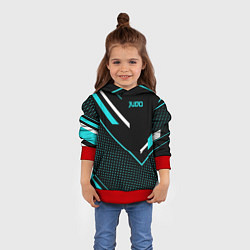 Толстовка-худи детская Judo, цвет: 3D-красный — фото 2