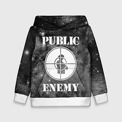Толстовка-худи детская PUBLIC ENEMY, цвет: 3D-белый
