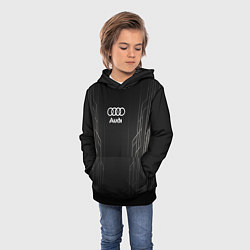 Толстовка-худи детская AUDI, цвет: 3D-черный — фото 2