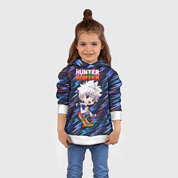 Толстовка-худи детская Киллуа Hunter x Hunter, цвет: 3D-белый — фото 2