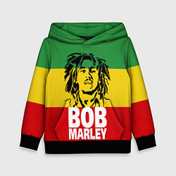 Толстовка-худи детская Bob Marley, цвет: 3D-черный