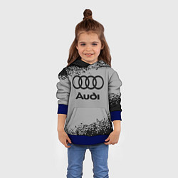 Толстовка-худи детская AUDI АУДИ, цвет: 3D-синий — фото 2
